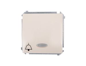 Simon Basic Przycisk /dzwonek/ z podświetleniem, szybkozłącza, beżowy BMD1L.01/12