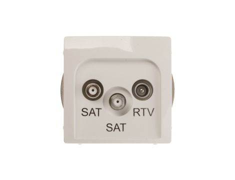 Simon Basic Gniazdo antenowe SAT/SAT/RTV końcowe białe BMZAR+SAT3.1-P2.01/11