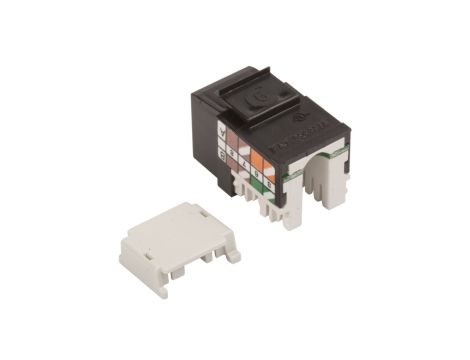 Simon Connect Wkład gniazda komputerowego pojedynczy RJ45 kat.6 nieekranowany czarny CJ645U UTP