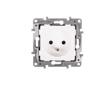 NILOE Gniazdo pojedyncze z/u 16A IP20 z przesłonami białe 664536