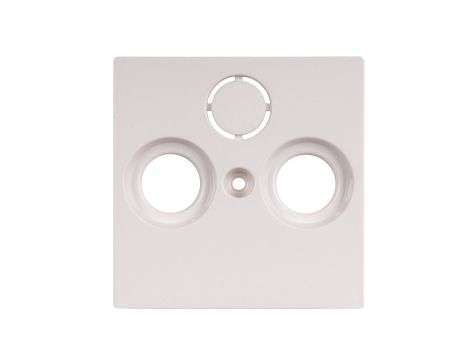 Merten System M Płytka centralna podwójna/potrójna gniazda antenowego TV/SAT biel polarna MTN296719