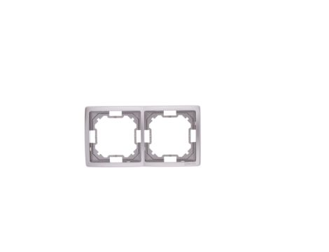 Simon Basic Standard Ramka podwójna uniwersalna stal inox BMR2/21