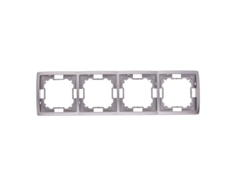 Simon Basic Standard Ramka poczwórna uniwersalna stal inox BMR4/21