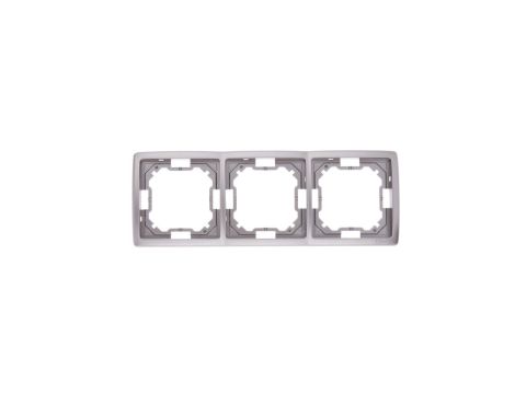 Simon Basic Standard Ramka potrójna uniwersalna stal inox BMR3/21
