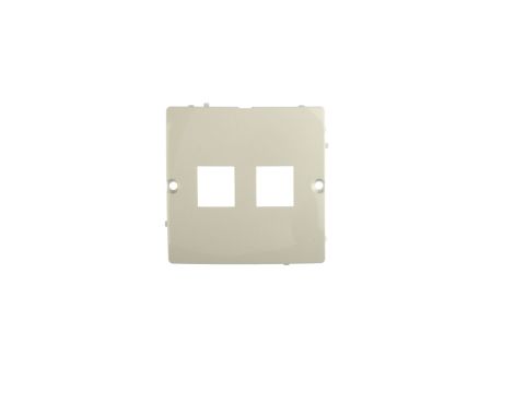 Simon Basic Pokrywa gniazda teleinformatycznego podwójnego 2xRJ Keystone płaska biała BMGK1P/11