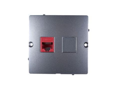 Simon Basic Gniazdo komputerowe pojedyncze RJ45 kat.5e stal inox BMF51.02/21
