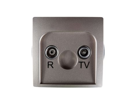 Simon Basic Gniazdo antenowe RD/TV przelotowe satynowe BMZAP10/1.01/29