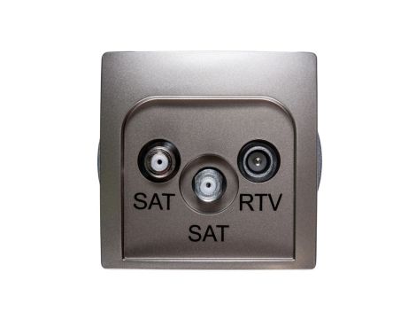 Simon Basic Gniazdo antenowe SAT/SAT/RTV końcowe satynowe BMZAR+SAT3.1-P2.01/29