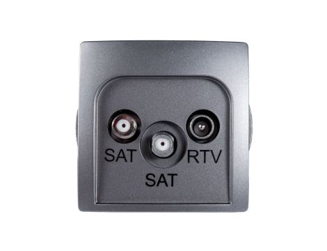 Simon Basic Gniazdo antenowe SAT/SAT/RTV końcowe stal inox BMZAR+SAT3.1-P2.01/21