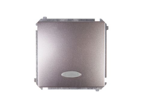 Simon Basic Łącznik jednobiegunowy z podświetleniem, szybkozłącza, stal inox BMW1L.01/21