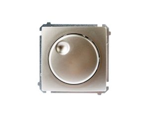 Simon Basic Ściemniacz naciskowo-obrotowy 20–500W satyna metalizowana BMS9T.01/29