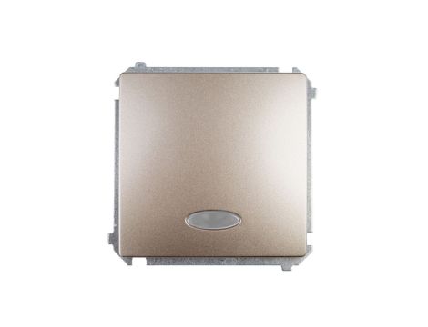 Simon Basic Łącznik jednobiegunowy z podświetleniem, szybkozłącza, satynowy BMW1L.01/29