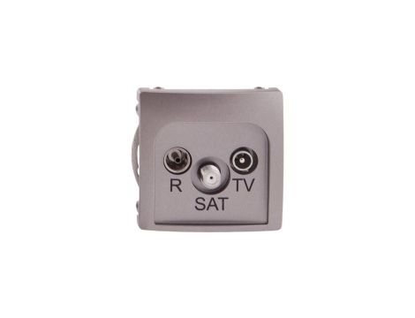 Simon Basic Gniazdo antenowe RD/TV/SAT końcowe stal inox BMZAR-SAT1.3/1.01/21