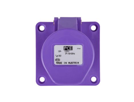 Gniazdo tablicowe 16A 2P 24V fioletowe IP44 TWIST 362v
