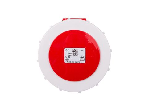 Gniazdo tablicowe 32A 5P 400V /75x75/ czerwone IP67 POWER TWIST 3252-6
