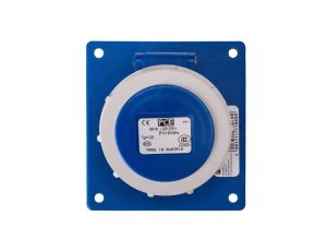 Gniazdo tablicowe skośne 16A 3P 230V niebieskie IP67 POWER TWIST 4132-6