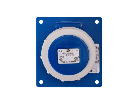 Gniazdo tablicowe skośne 16A 3P 230V niebieskie IP67 POWER TWIST 4132-6
