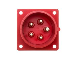 Wtyczka tablicowa 16A 5P 400V czerwona IP44 615-6