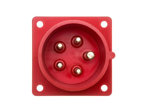Wtyczka tablicowa 16A 5P 400V czerwona IP44 615-6