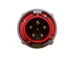 Wtyczka tablicowa 63A 5P 400V czerwona IP67 POWER TWIST 635-6