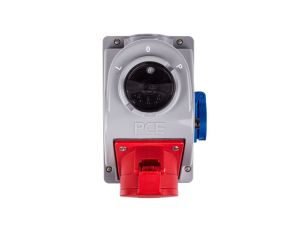 Gniazdo stałe z wyłącznikiem L-0-P 32A 5P 400V + 2P+Z 230V IP44 COMBO-POL 960625411W