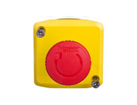 Kaseta z przyciskiem bezpieczeństwa przez obrót 1Z 2R żółta IP65 XALK178G