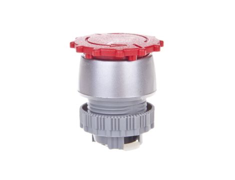 Napęd przycisku grzybkowego czerwony przez obrót SP22-B.