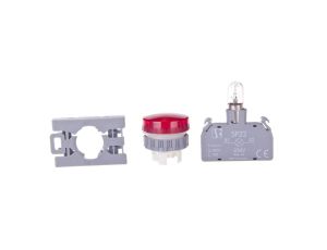 Lampka sygnalizacyjna 22mm czerwona 230V AC SP22-LC-230-BA9S.