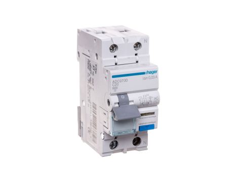 Wyłącznik różnicowo-nadprądowy RCBO 1P+N C20A 0,03A 6kA Typ AC ADC970D