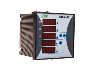 Miernik parametrów sieci 3-fazowy 12-400V AC 1-9000/5A 10-100Hz cyfrowy tablicowy 96x96mm DMM-4T