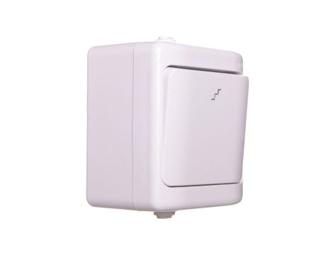 BRYZA Łącznik hermetyczny schodowy IP54 biały 180406