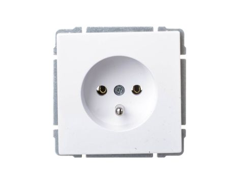 KOS66 Gniazdo pojedyncze z/u białe 660434