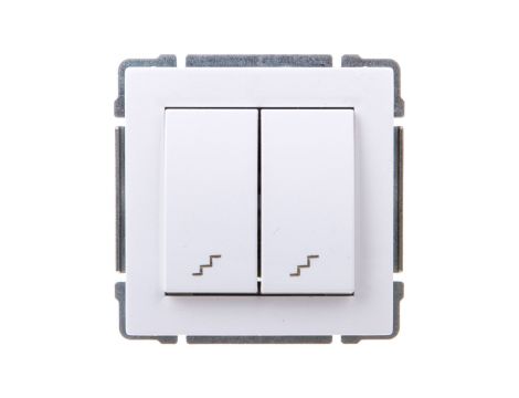 KOS66 Łącznik schodowy podwójny biały 660419