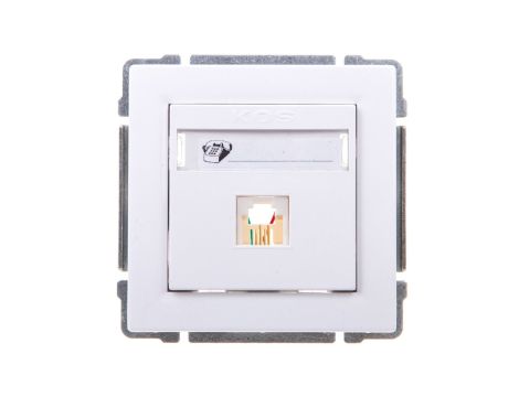 KOS66 Gniazdo telefoniczne pojedyncze RJ11 białe 660463