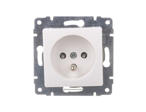 VENA Gniazdo pojedyncze z/u z przesłonami białe 510434