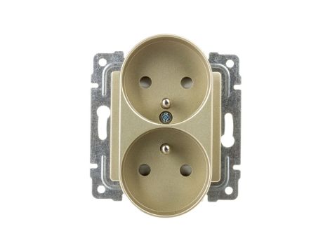 VENA Gniazdo podwójne z/u z przesłonami satyna 515047