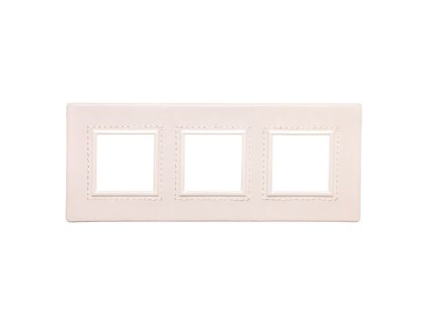 DANTE Ramka potrójna skóra VANILLA 4503583