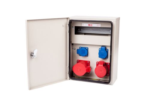 Rozdzielnica budowlana 11 modułów 16A/5P + 32A/5P + 2 X 2P+Z 230V IP54 RB-3