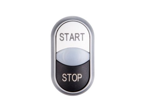 Napęd przycisku podwójny czarno/biały /START-STOP/ z podświetleniem z samopowrotem M22-DDL-WS-GB1/GB0 216708