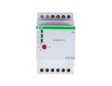Przekaźnik zaniku i asymetrii faz 8A 2P 4sek 40-80V CZF-331