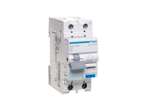 Wyłącznik różnicowo-nadprądowy RCBO 2P B25A 0,03A Typ A ADA925D