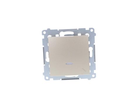 Simon 54 Łącznik schodowy z podświetleniem, szybkozłącza, złoty mat DW6L.01/44