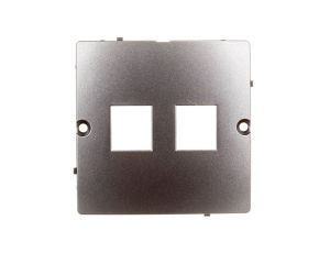 Simon Basic Pokrywa gniazda teleinformatycznego 2xRJ Keystone płaska stal inox BMGK1P/21