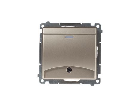 Simon 54 Łącznik hotelowy z podświetleniem złoty mat DWH1.01/44