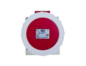 Gniazdo stałe 32A 4P 400V czerwone IP67 /bez dławnicy/ 1242-6