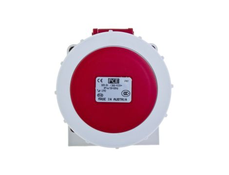 Gniazdo stałe 32A 4P 400V czerwone IP67 /bez dławnicy/ 1242-6