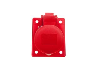 Gniazdo tablicowe skośne 16A 4P 400V /70x85/ czerwone IP44 TWIST 414-6