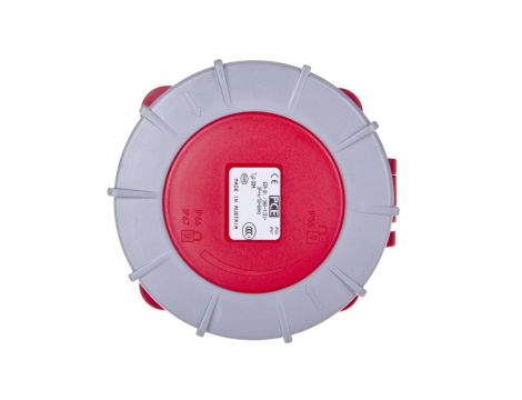 Gniazdo tablicowe 63A 4P 400V /100x100/ czerwone IP67 POWER TWIST 334-6