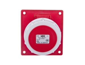 Gniazdo tablicowe skośne 16A 4P 400V czerwone IP67 POWER TWIST 4142-6