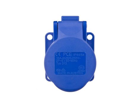 Gniazdo tablicowe 16A 3P 230V /75x75/ niebieskie IP44 313-6f5